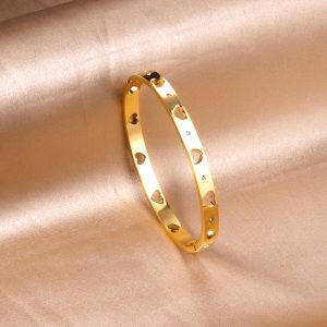 18K Gold-Plated Hard Bracelet
